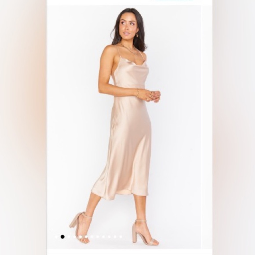 Show me your Mumu Verona in Champagne Satin